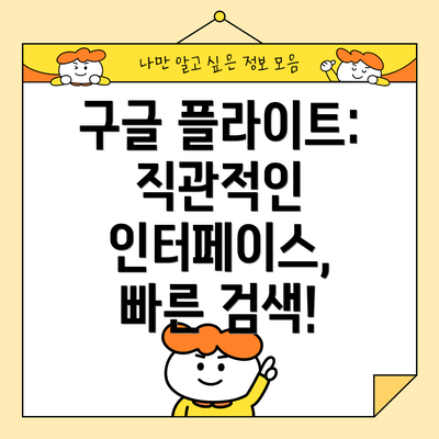 구글 플라이트: 직관적인 인터페이스, 빠른 검색!