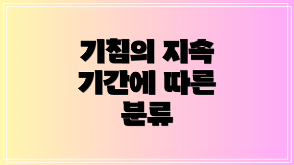 기침의 지속 기간에 따른 분류