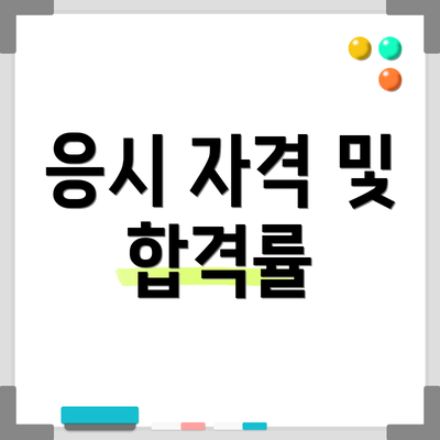 응시 자격 및 합격률
