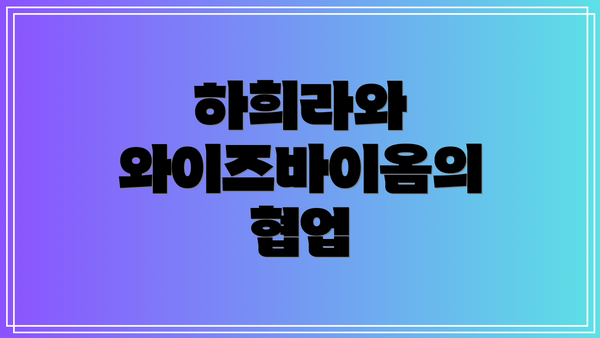 하희라와 와이즈바이옴의 협업