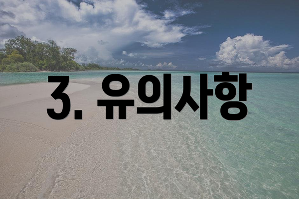 3. 유의사항
