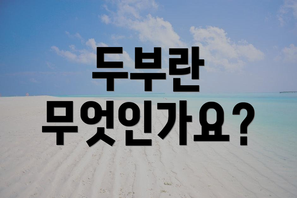 두부란 무엇인가요?