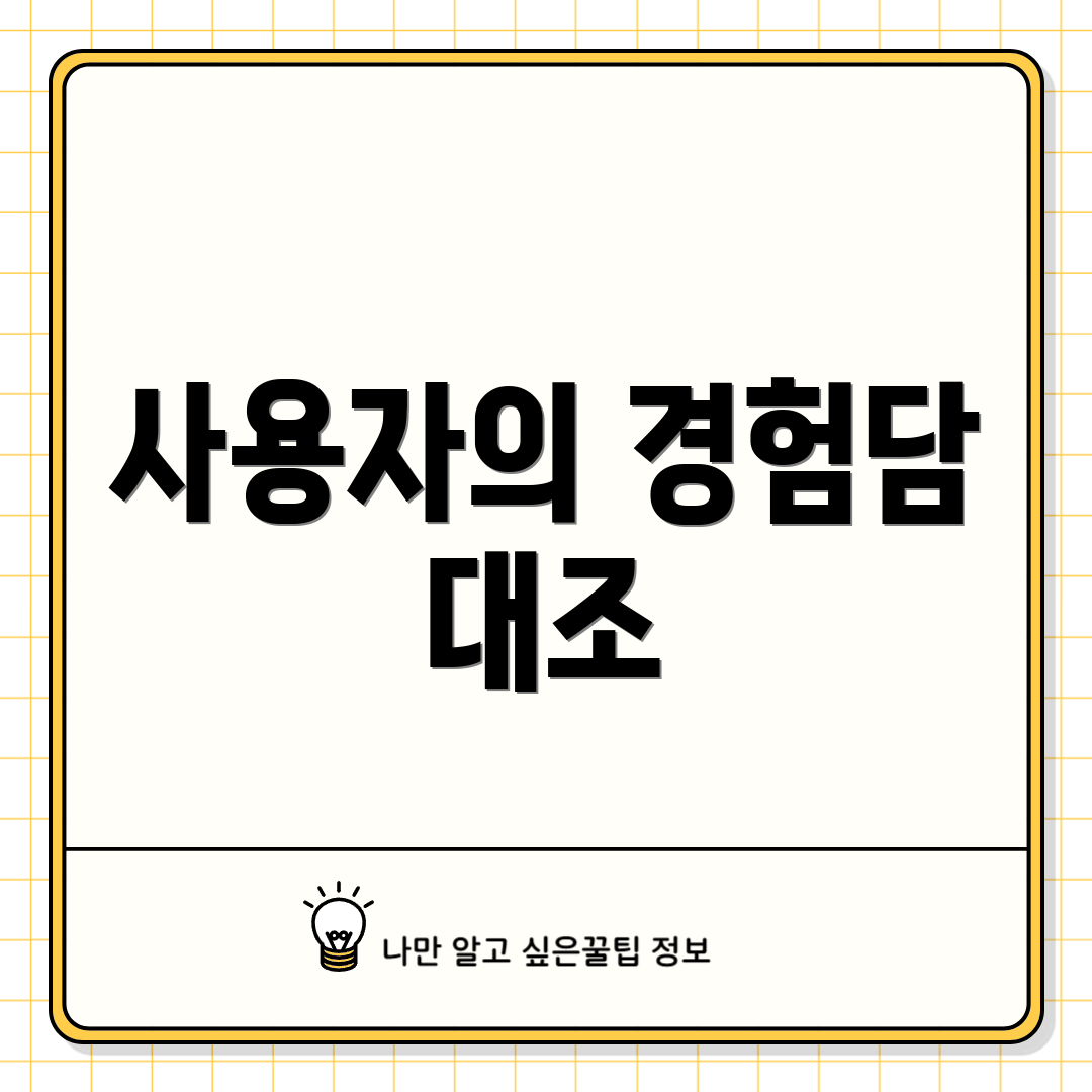 사용자의 경험담 대조