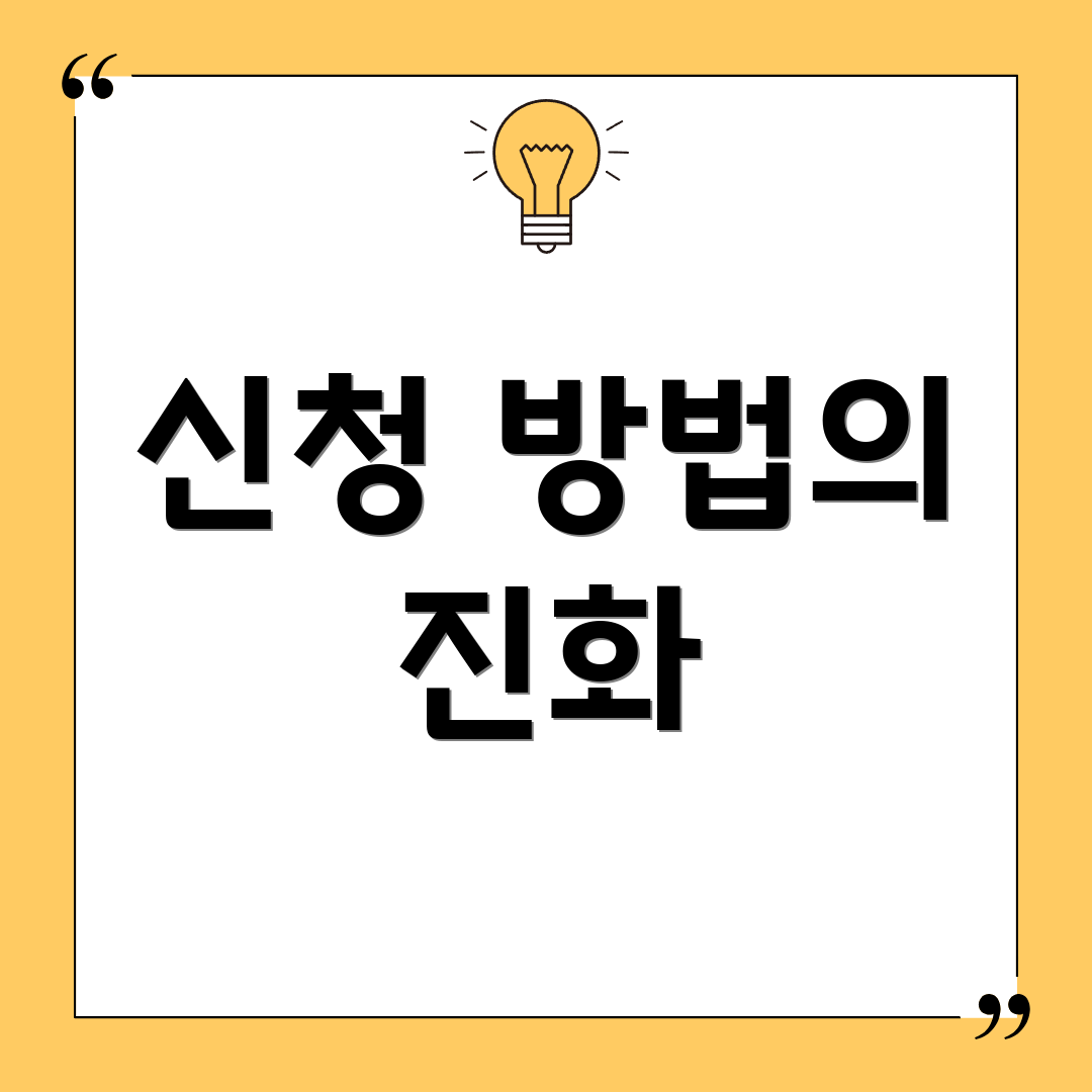 신청 방법의 진화