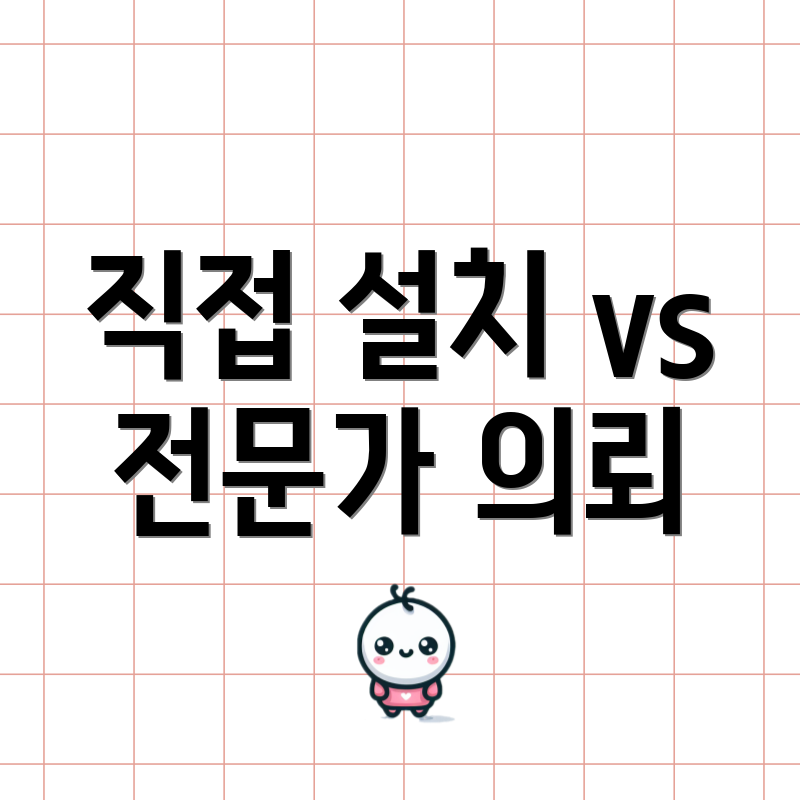 직접 설치 vs 전문가 의뢰