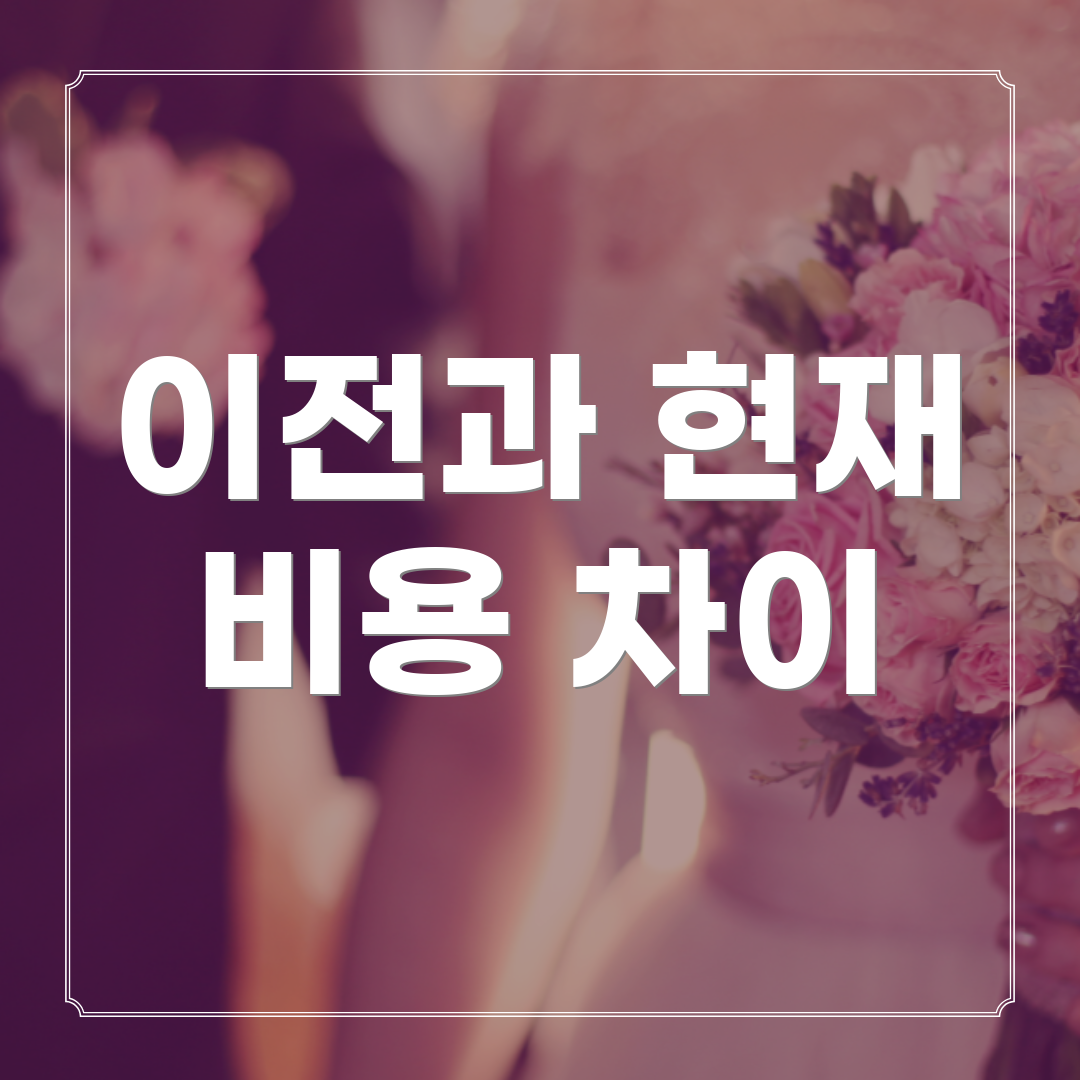 이전과 현재 비용 차이