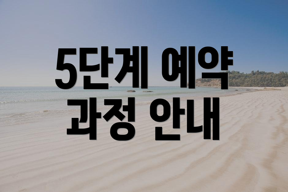 5단계 예약 과정 안내