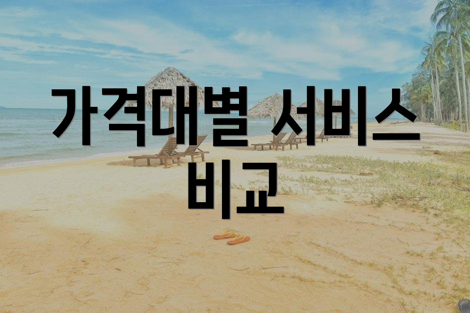 가격대별 서비스 비교