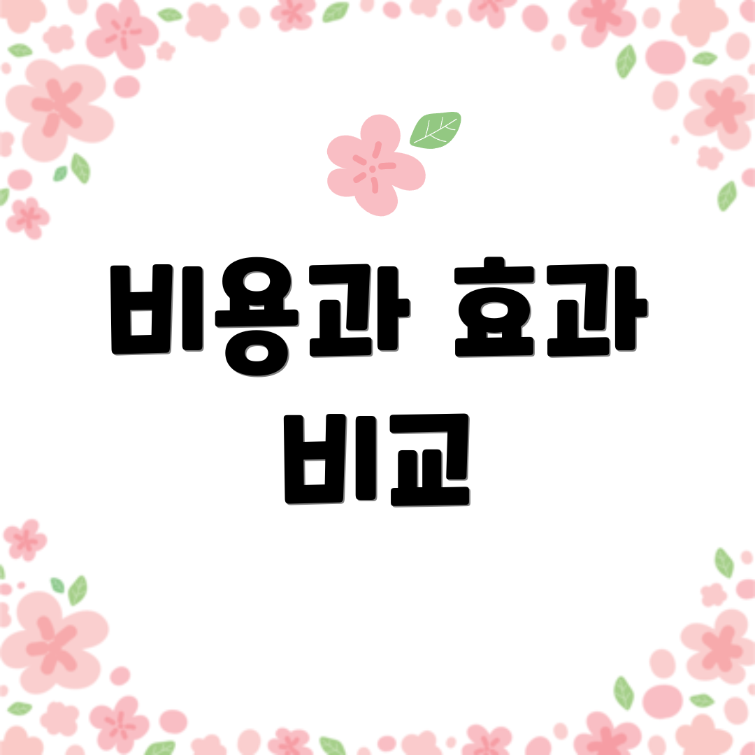 비용과 효과 비교