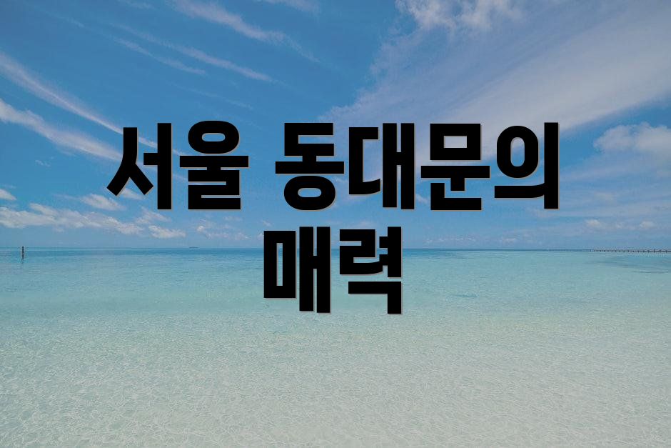 서울 동대문의 매력