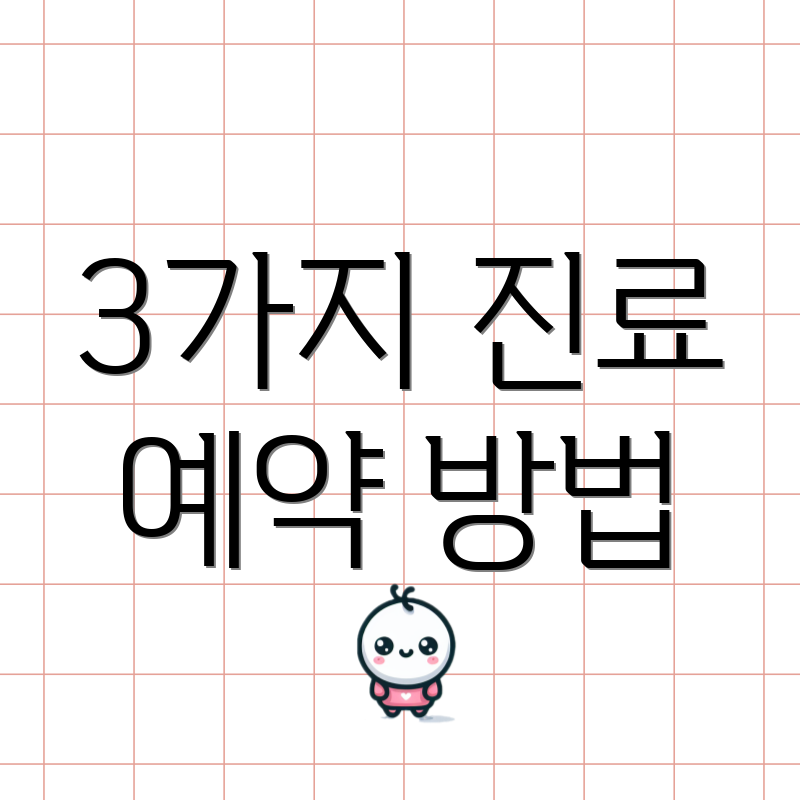 3가지 진료 예약 방법