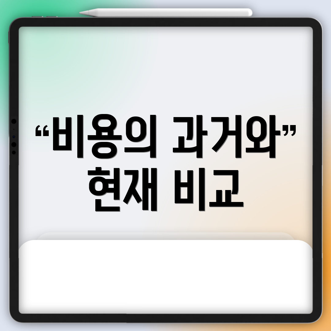 비용의 과거와 현재 비교