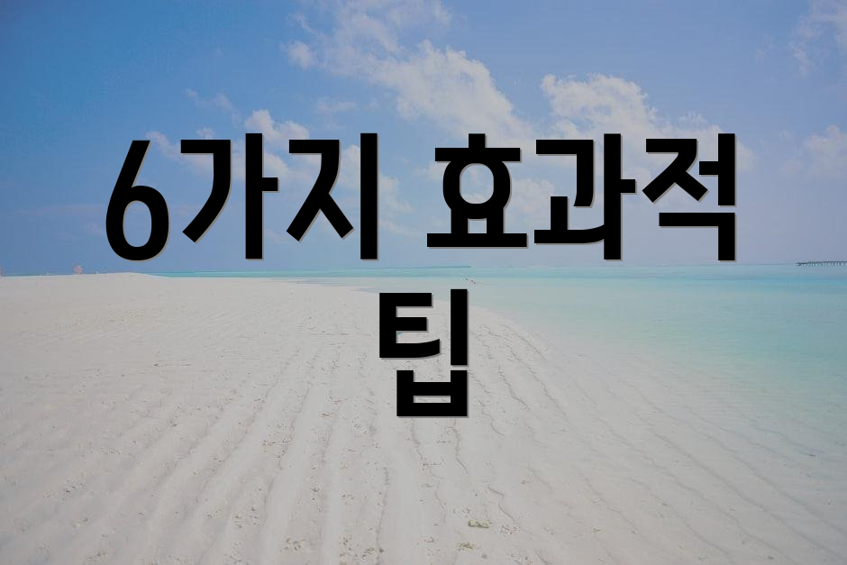 6가지 효과적 팁