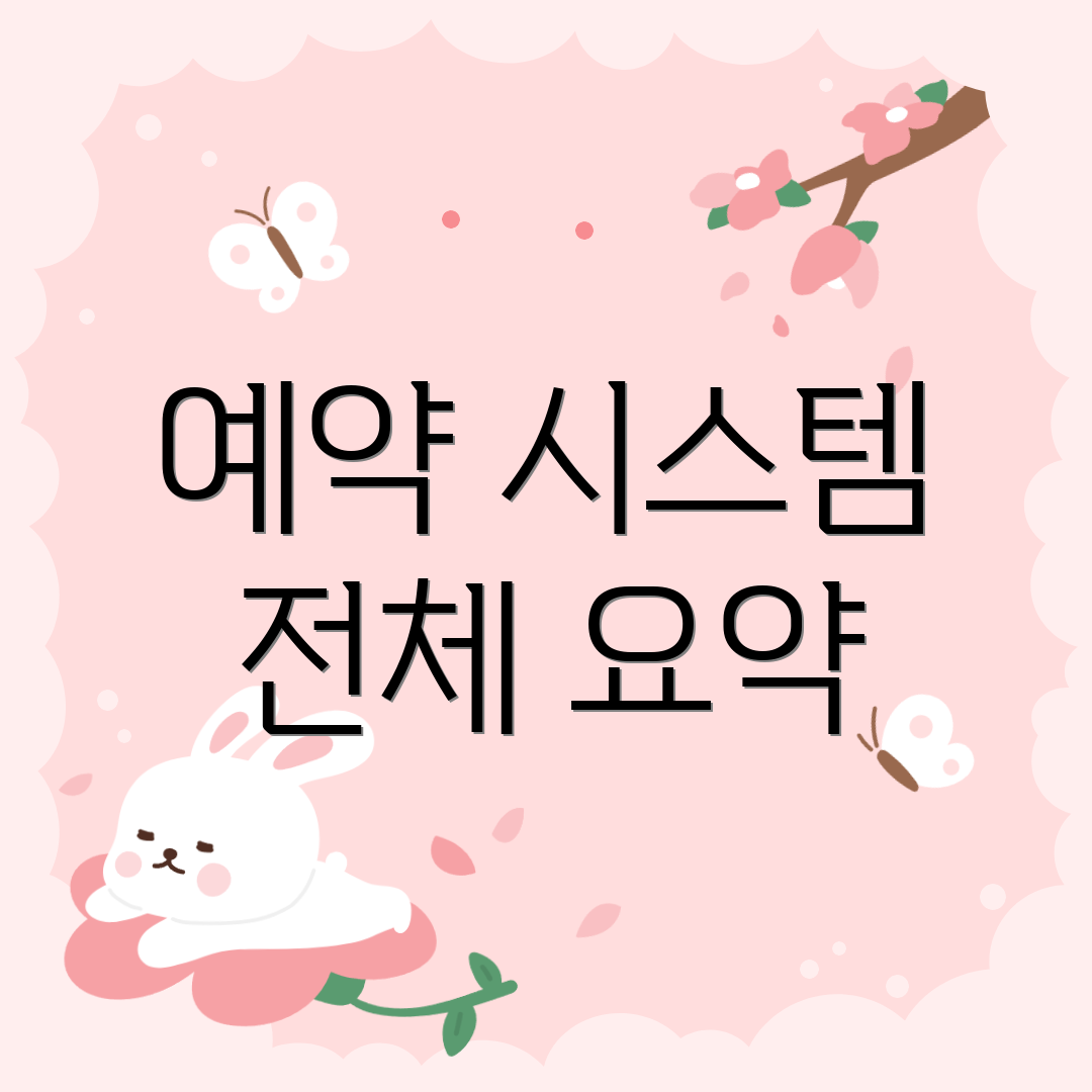 예약 시스템 전체 요약
