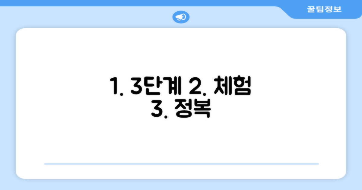3가지 단계별 체험