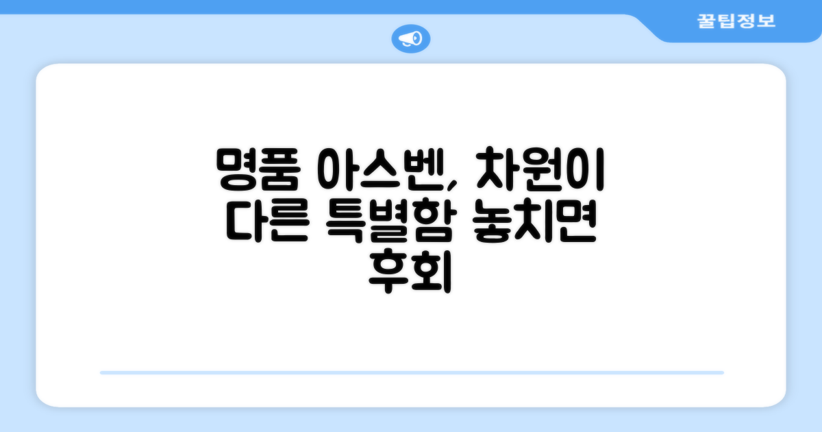 명품 아스벤의 특별함