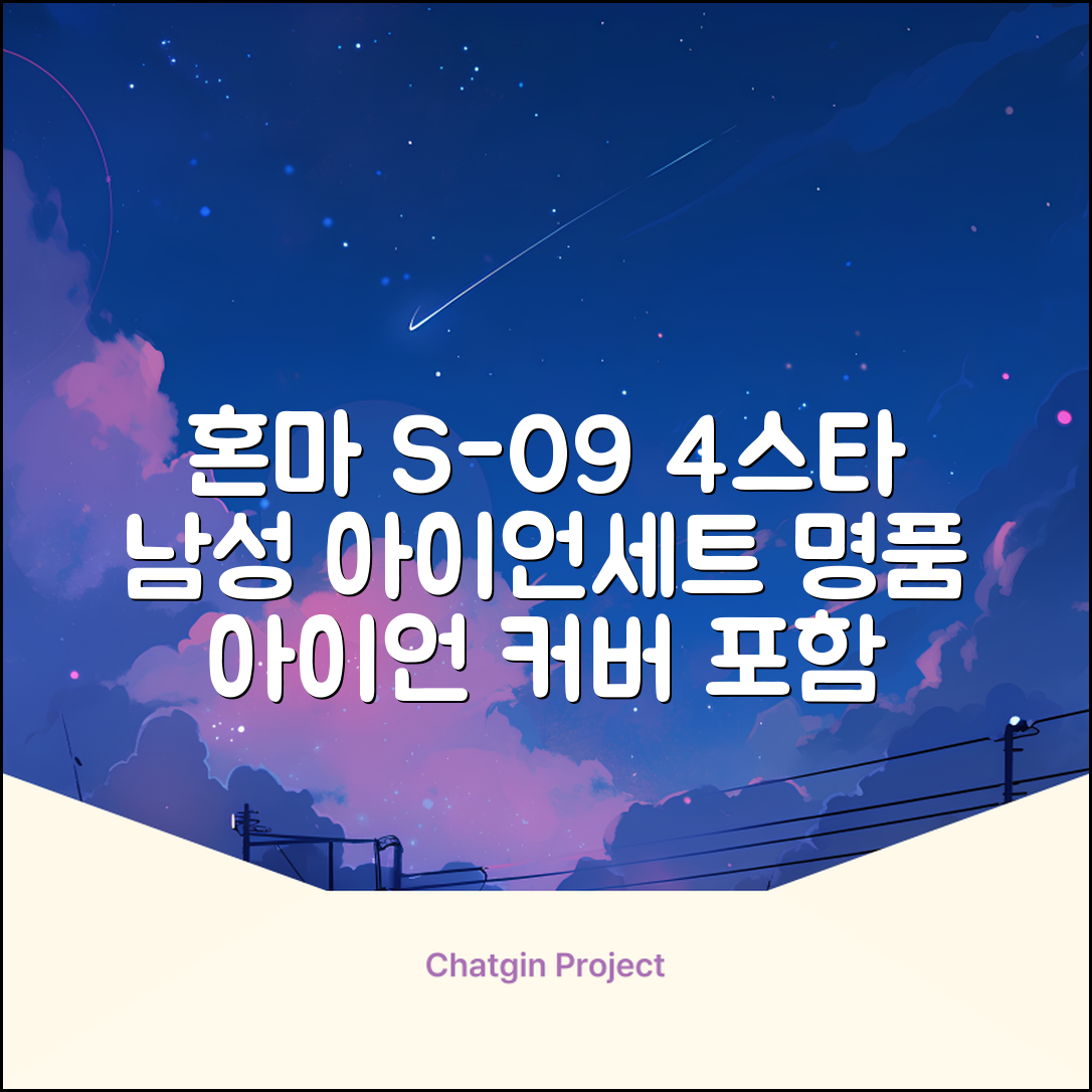 혼마아이언세트 남자아이언세트 S-09 혼마아이언 4스타 4/5/6/7/8/9/10/11/A/S 아이언커버 포함, 그라파이트S 추천 리뷰