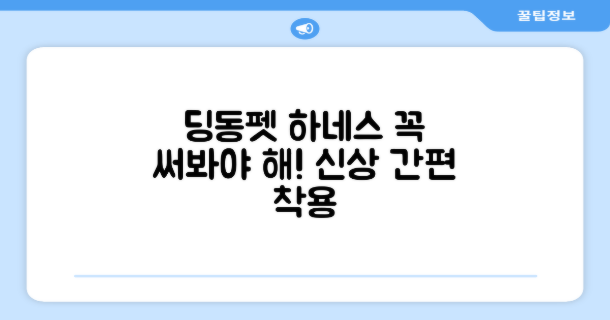 딩동펫 하네스, 꼭 경험해보세요