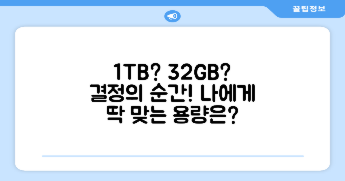 1TB, 32GB, 당신에게 충분할까?