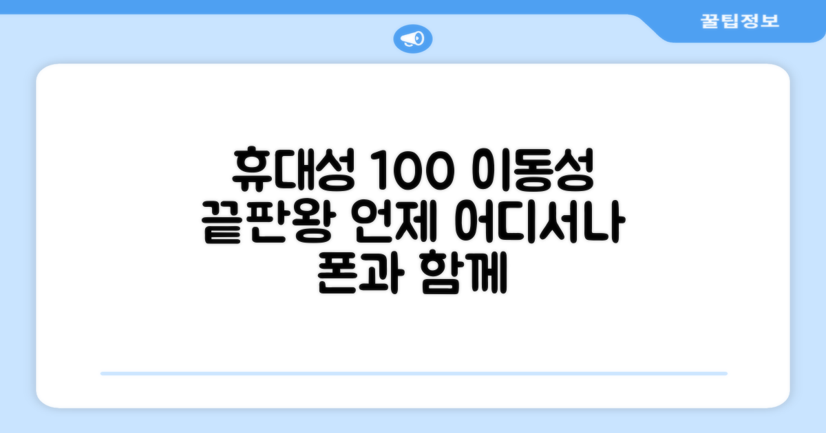 휴대성 100% 보장