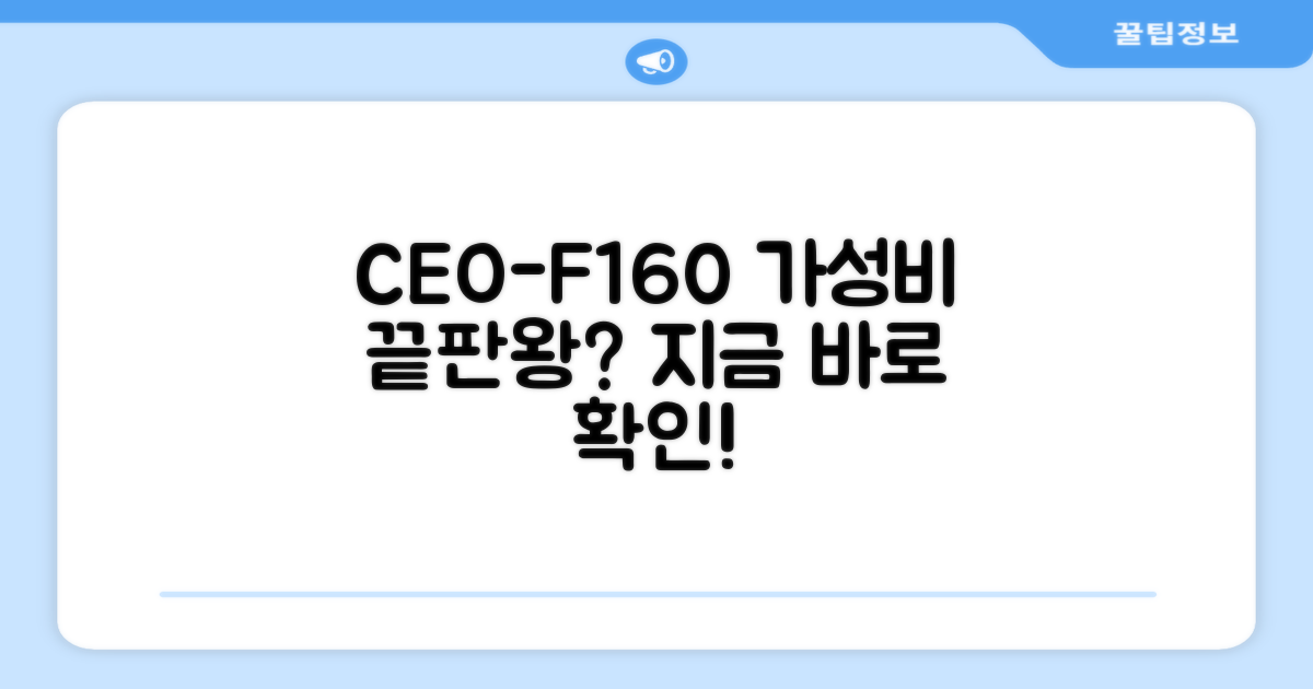 CEO-F160, 가성비 끝판왕?
