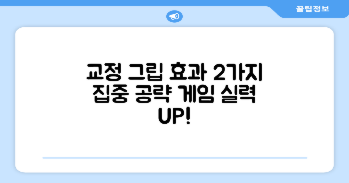 2가지 교정 그립 효과