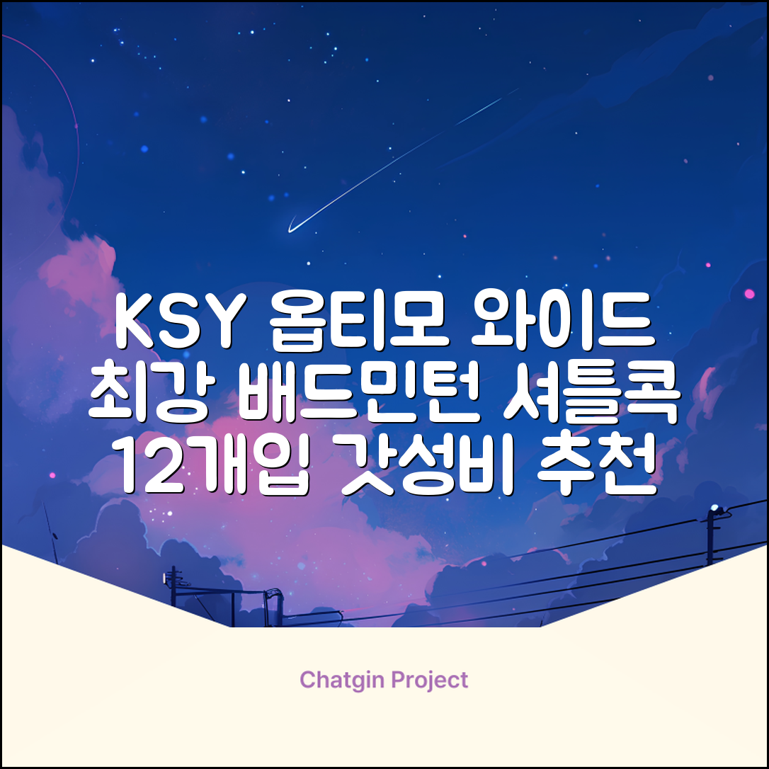 ksy 옵티모 와이드 배드민턴 셔틀콕, 화이트, 12개입, 1개 추천 리뷰