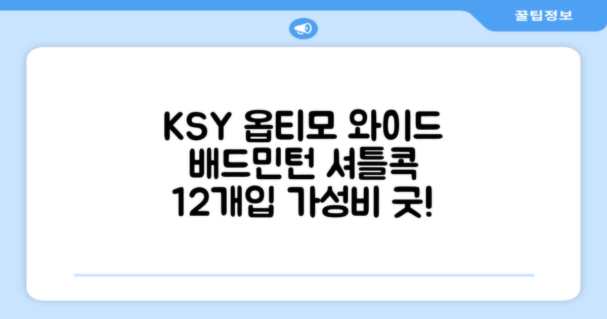 ksy 옵티모 와이드 배드민턴 셔틀콕, 화이트, 12개입, 1개 추천 리뷰