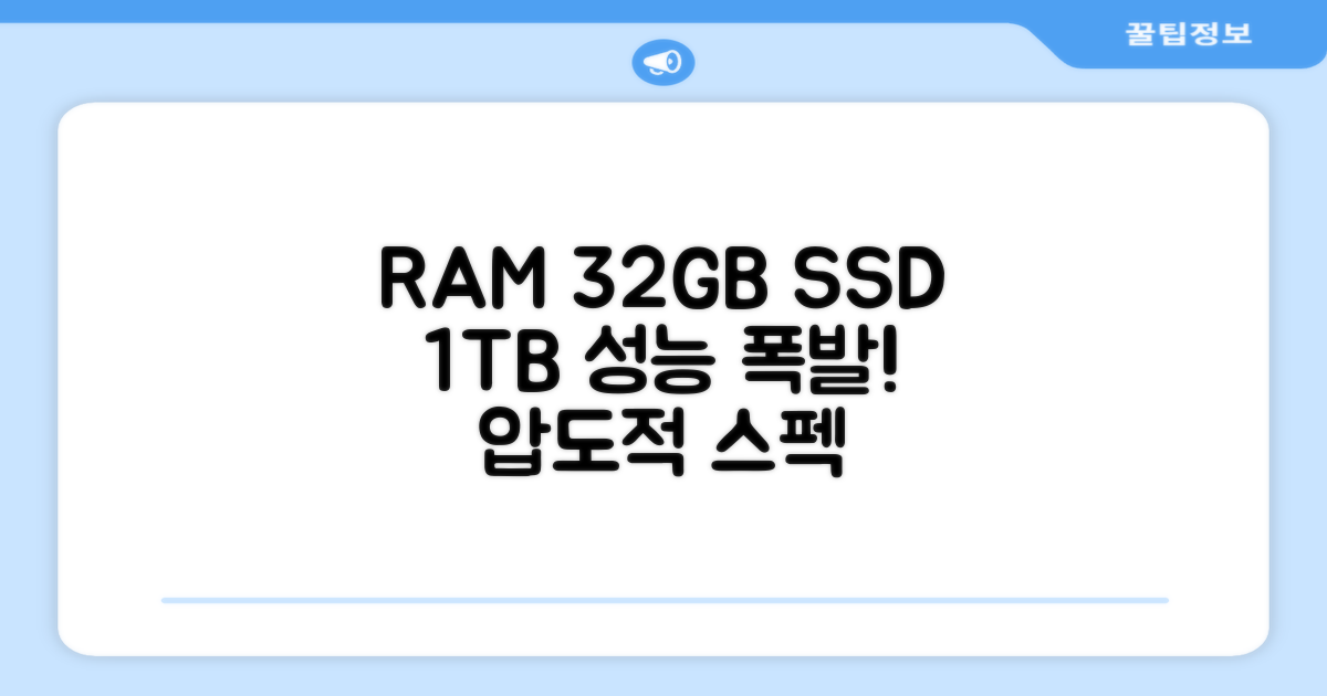 32GB RAM, 1TB SSD를 느껴보세요