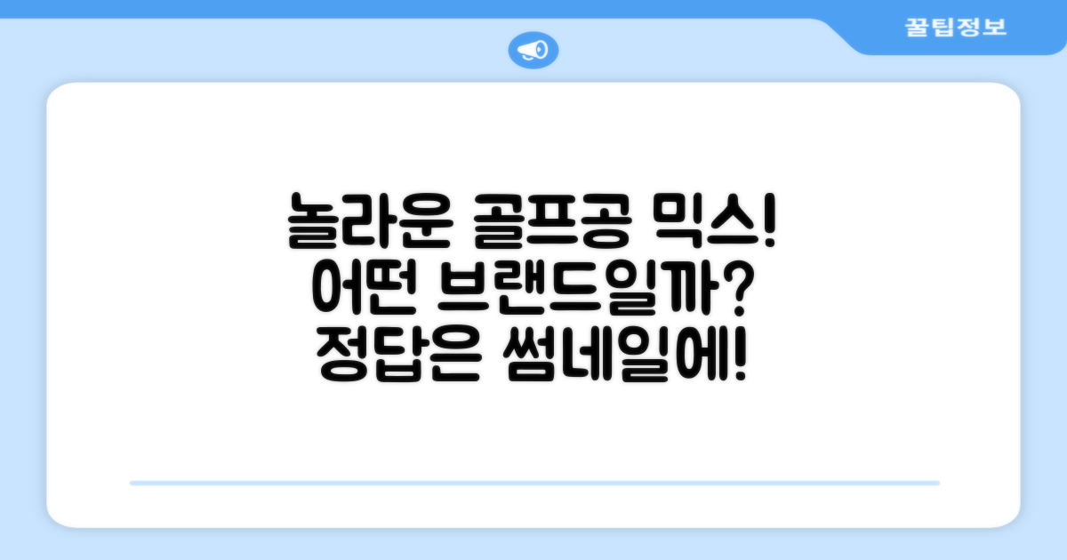 유명브랜드 혼합, 어떤 골프공일까?
