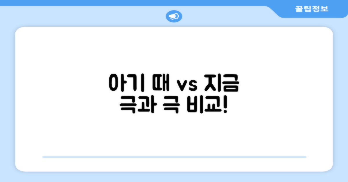 신생아 사용 vs 성장 후 사용