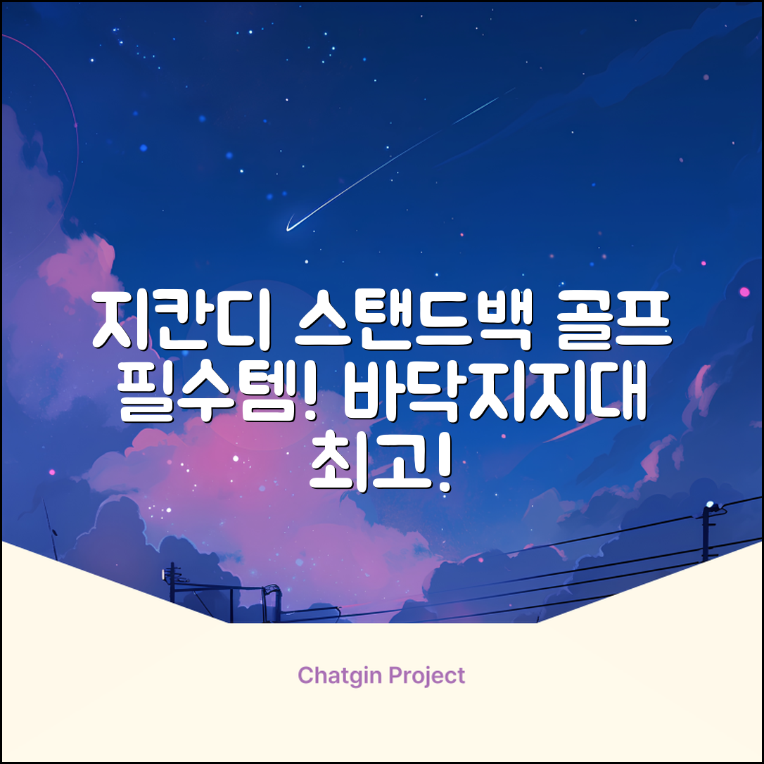 지칸디 골프 스탠드백 레그홀더 다리고정 바닥 지지대, 블랙 추천 리뷰