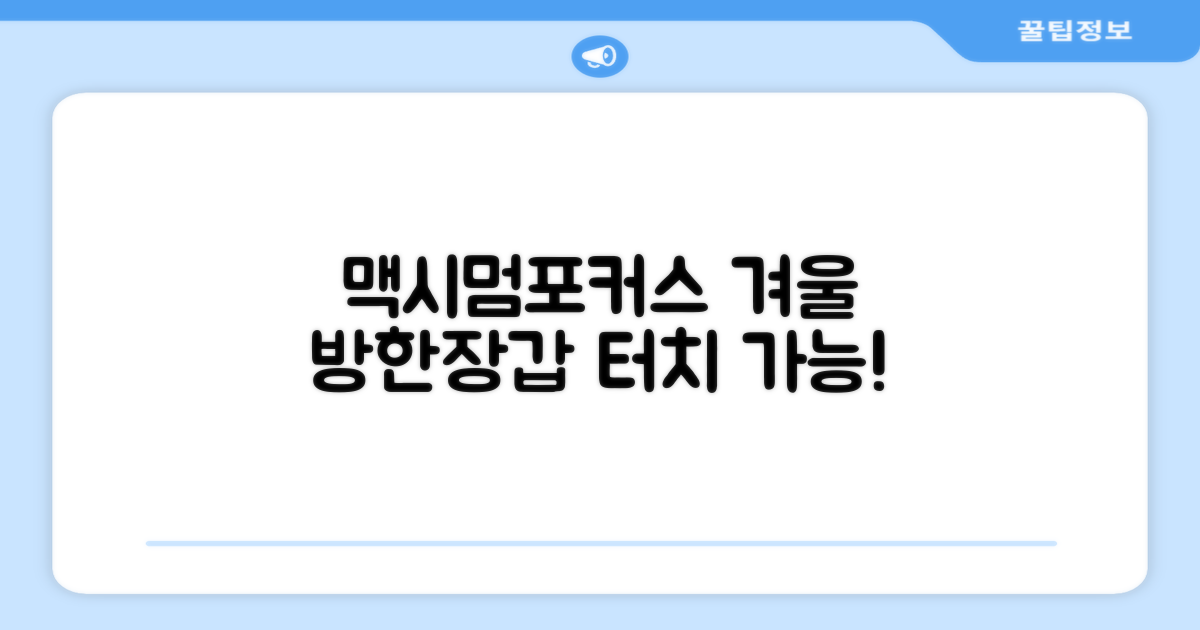 맥시멈포커스 스마트폰 터치 겨울 방한장갑 추천 리뷰
