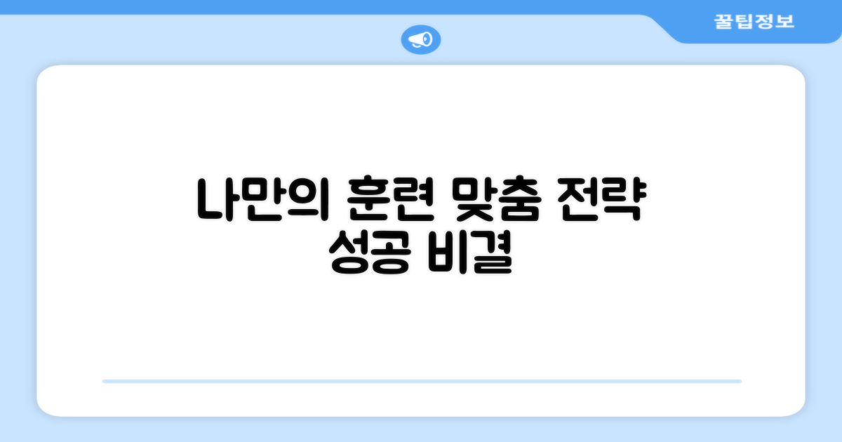 개인 맞춤 훈련, 전략
