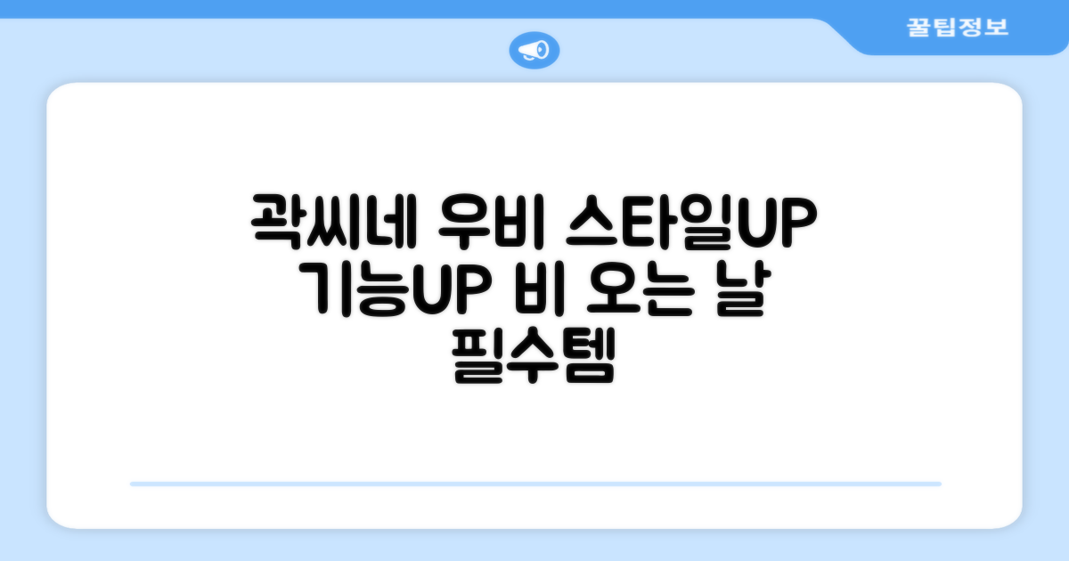 곽씨네 우비, 스타일과 기능 동시 만족