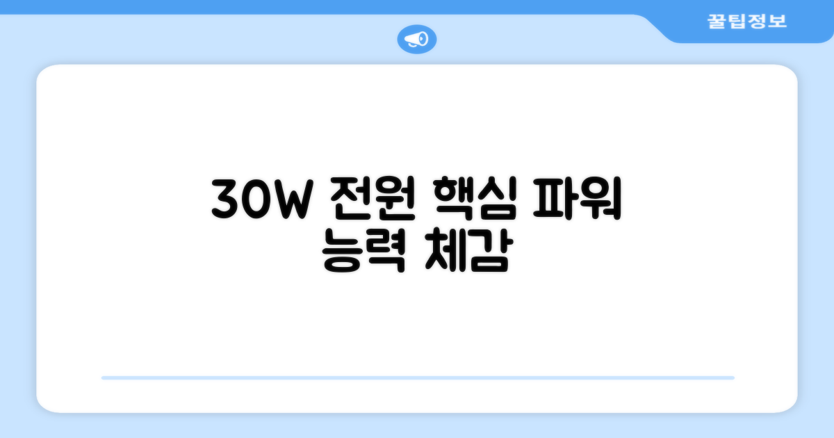 30W 전원 어댑터, 얼마나 유용한지 느껴보세요!