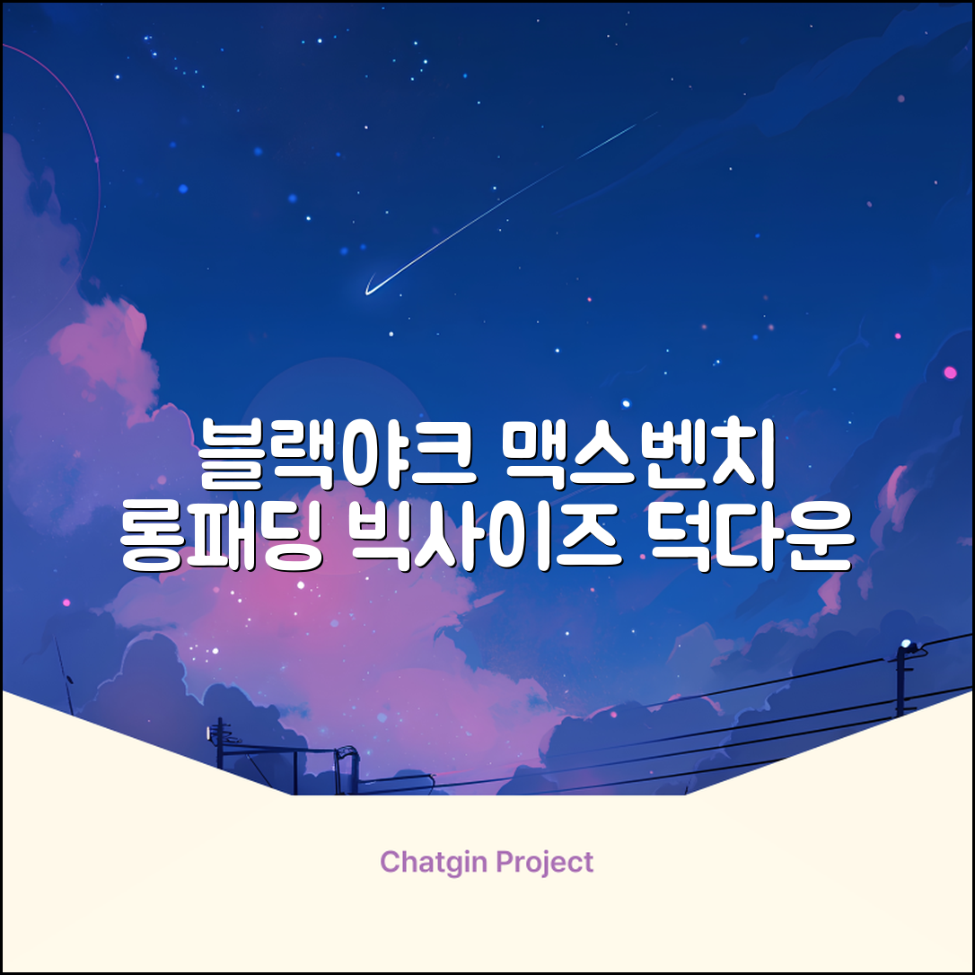 블랙야크 남녀공용 롱패딩 맥스벤치 다운자켓 빅사이즈 덕다운 1BYPAW4901 추천 리뷰