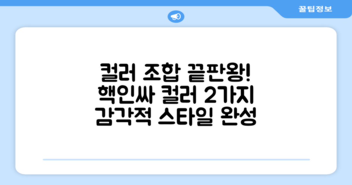 2가지 인기 컬러 조합