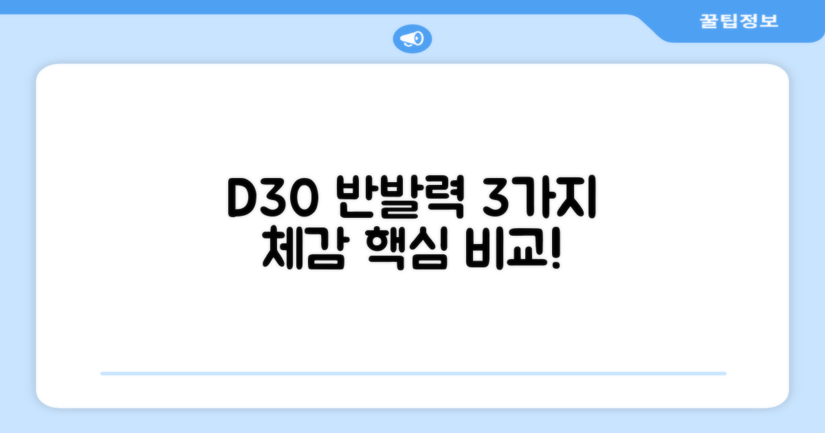 D30 반발력 3가지 체감