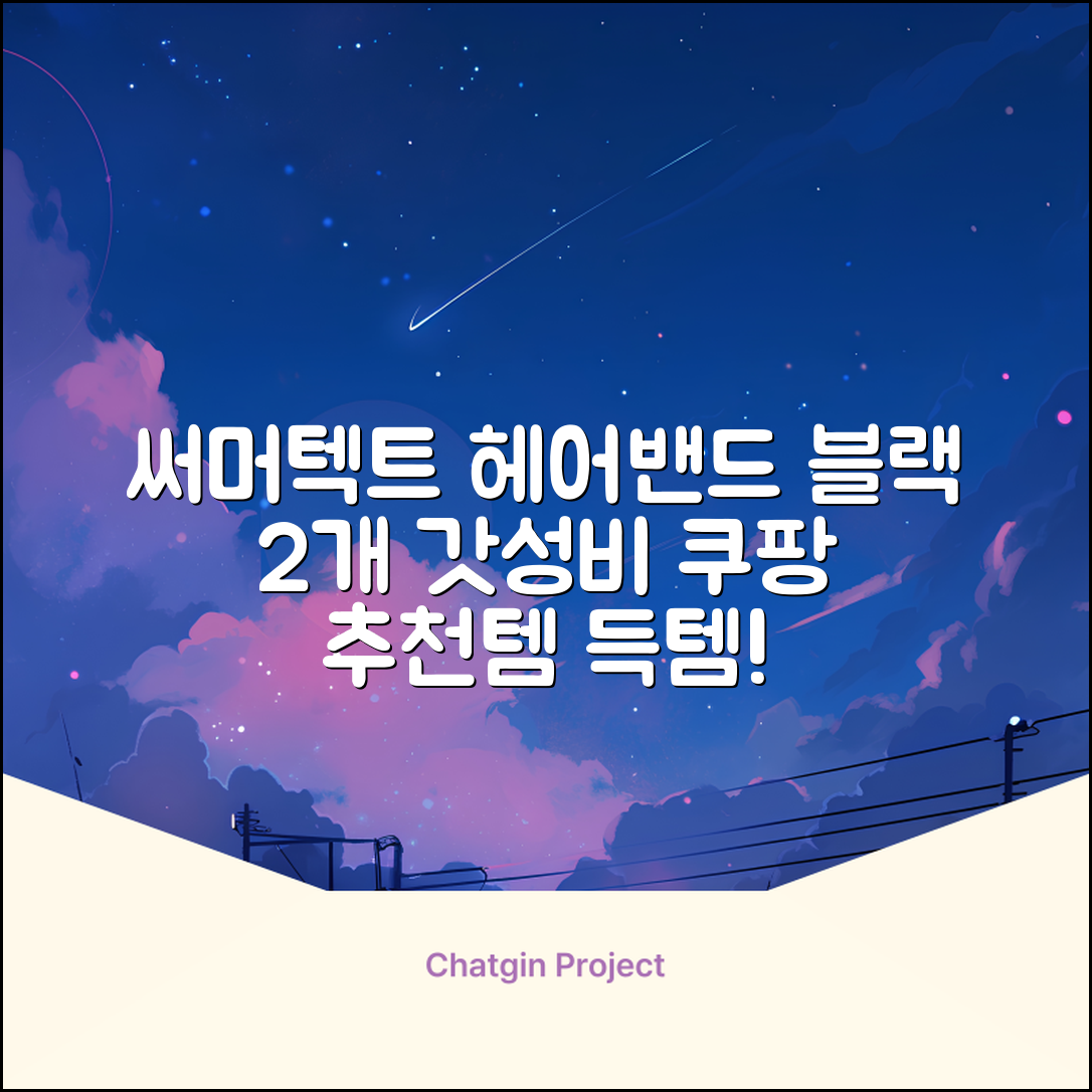 써머텍트 기능성 헤어밴드, 블랙, 2개 추천 리뷰