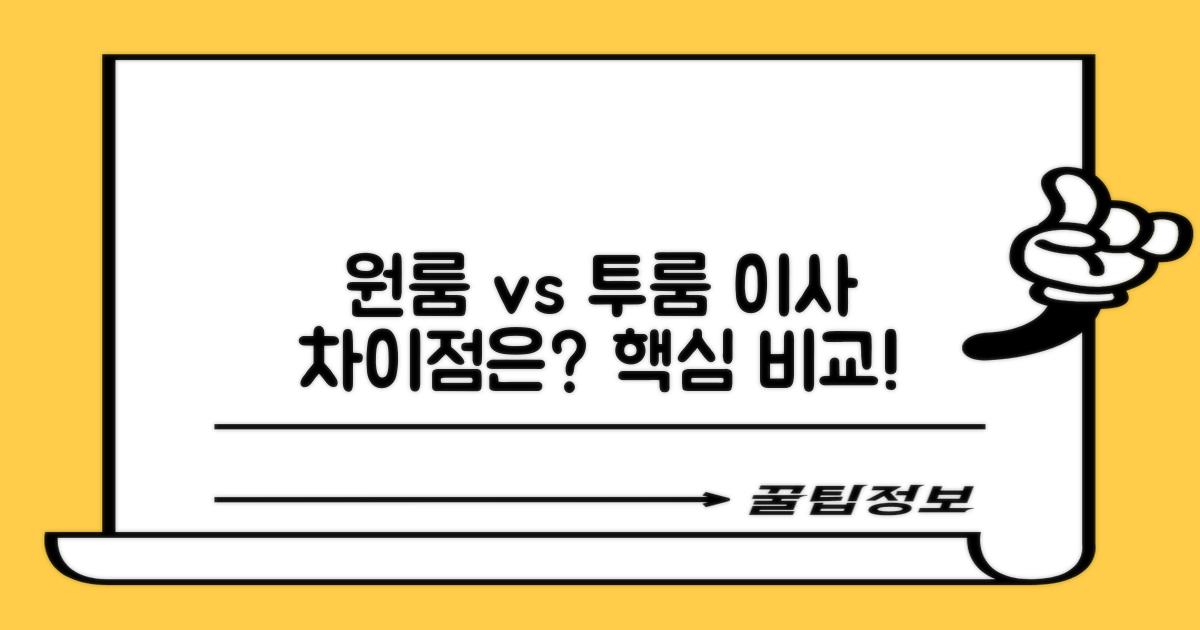 원룸 vs 투룸 이사, 무엇이 다를까요?