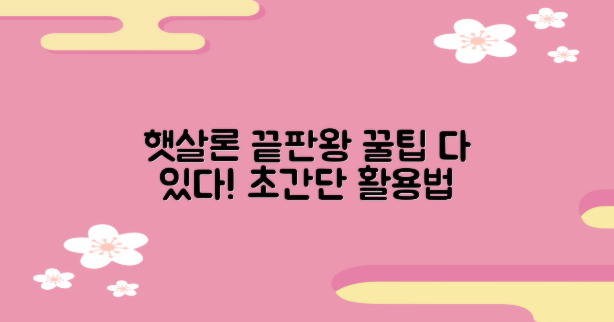 햇살론, 활용법 끝판왕 되기