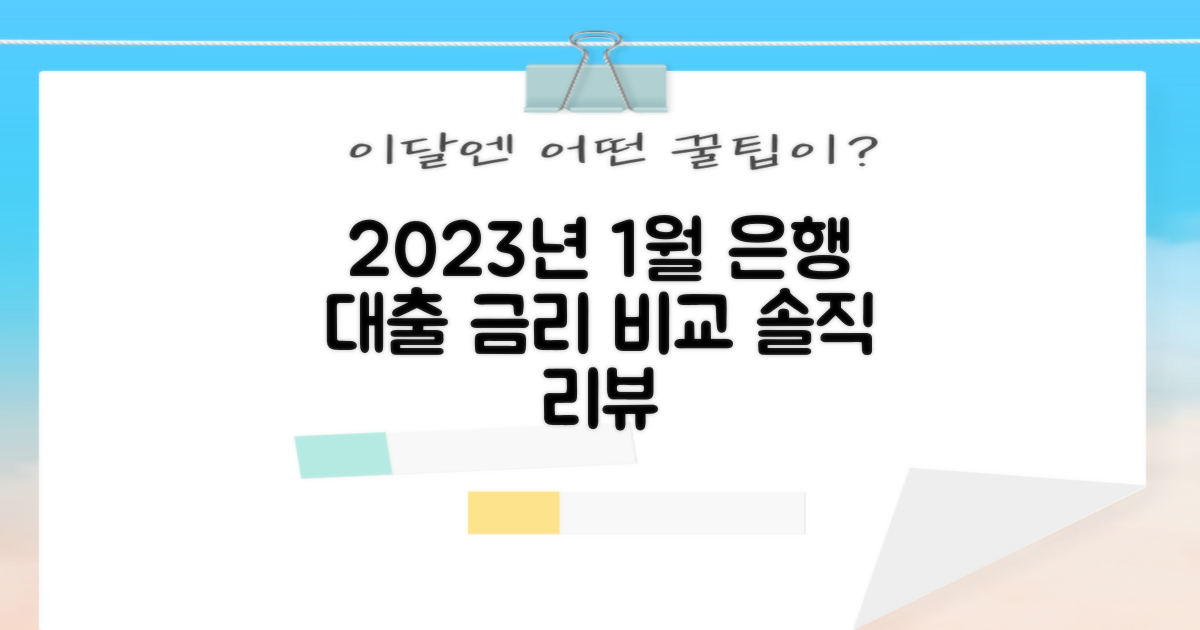 2023년 1월 3주차: 은행 대출 금리 비교 및 솔직 리뷰