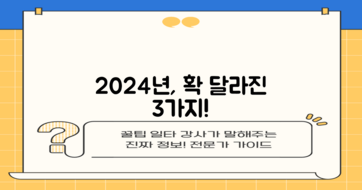 2024년 달라진 3가지 포인트