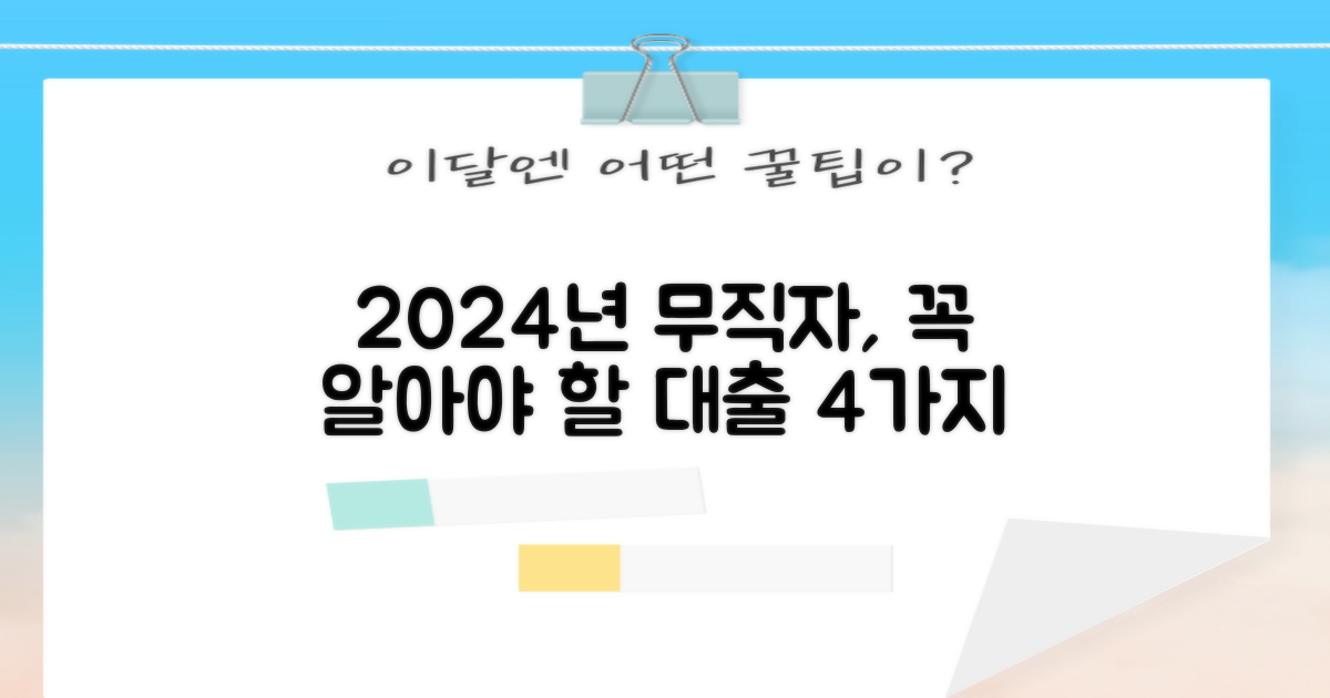 2024년, 무직자 대출 4가지 대안