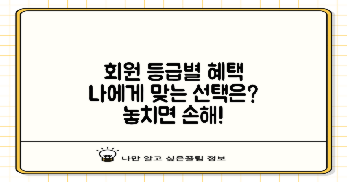 회원 등급별 혜택, 어떻게 다를까? 나에게 맞는 선택은?