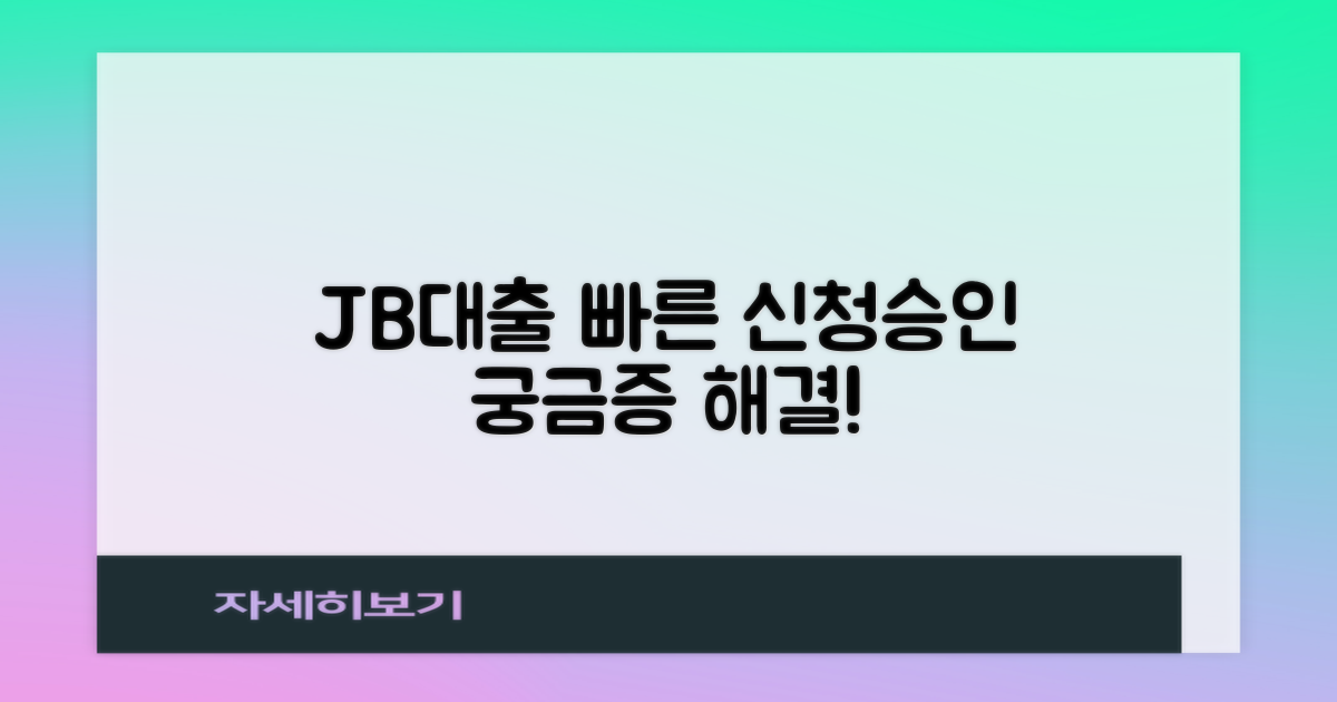 JB위풍당당대출, 신청부터 승인까지 궁금하신가요?