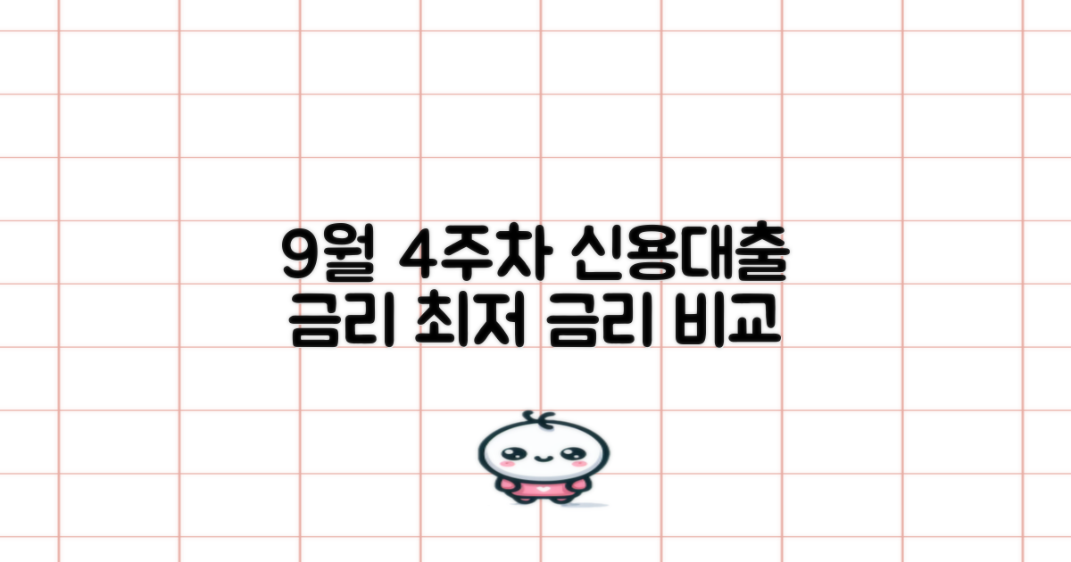 23년 9월 4주차: 신용대출 금리 비교, 조건별 최저금리!