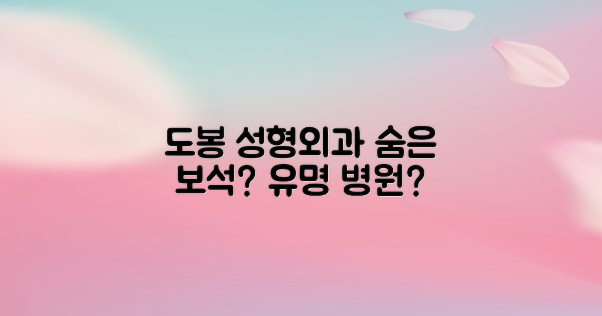 숨겨진 보석 vs 빛나는 유명세, 도봉구 성형외과 선택의 딜레마