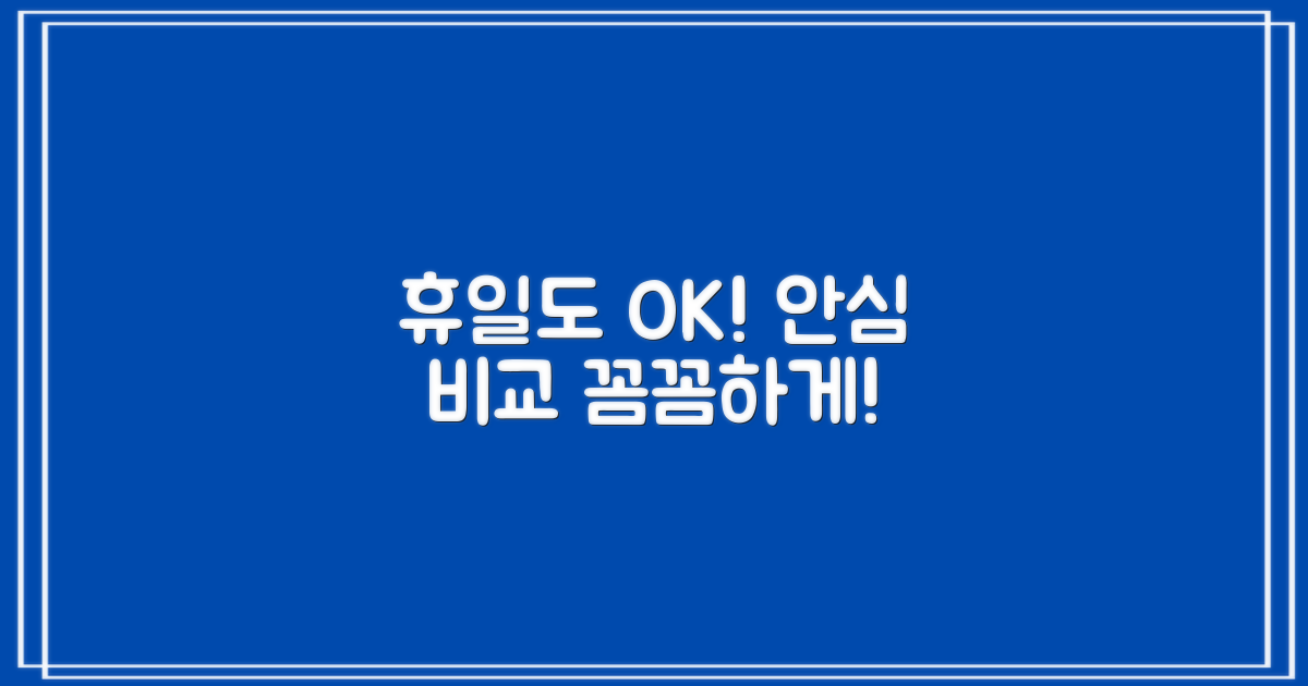 공휴일에도 안심, 꼼꼼 비교